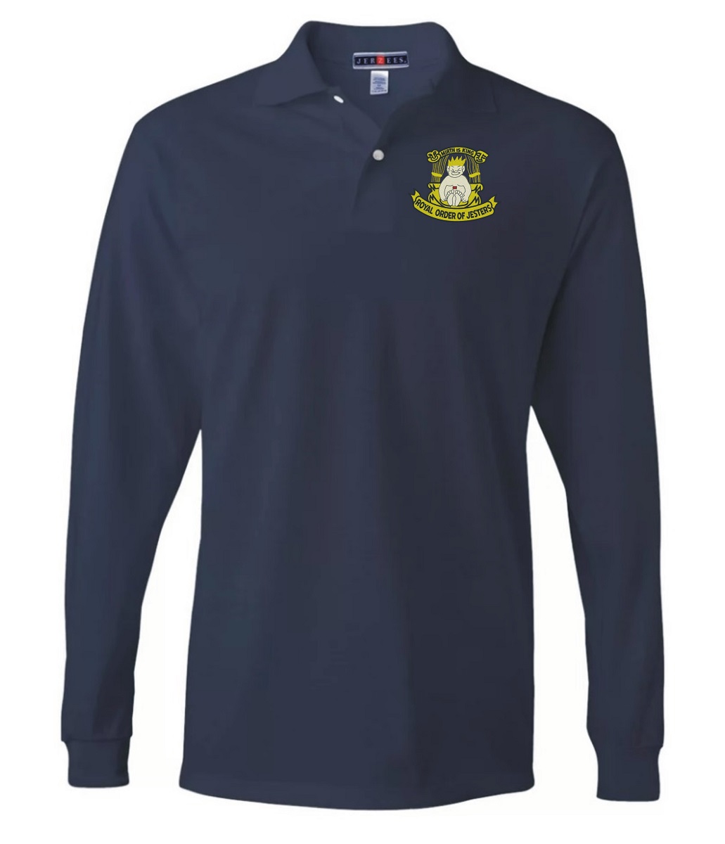 ROJ MIRTH Royal Order of Jesters Polo L/S #910 (image for) ROJ MIRTH Royal Order of Jesters Polo L/S #910